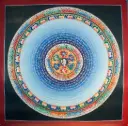 Om Mani Padme Hum Mandala Thangka – The Radiant Seed of Compassion