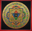 Om Mantra Mandala Thangka – The Geometry of Silence