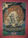 Nagthang Vajrapani Thangka – Lord of Power – Gold on Black Protection 