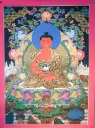 Amitabha Buddha Thangka – Black & Gold Style – Infinite Light & Longevity