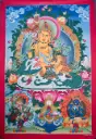 Vaisravana Thangka – White Snow Lion – Guardian of Sacred Wealth