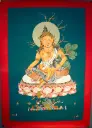 Yellow Jambhala Thangka – Karma Gadri Style – Spacious Abundance